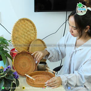 ผลิตภัณฑ์ยอดนิยมเพิ่มสัมผัสธรรมชาติให้กับบ้านของคุณด้วยถาดหวายทอที่มีสไตล์ส่งออกจากเวียดนาม - Product Image 5