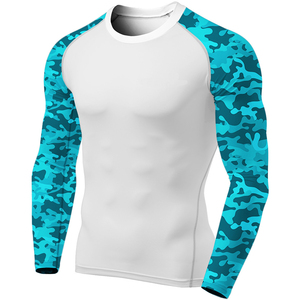 Por encargo sublimado manga larga Camo Brazilian Jiu Jitsu hombres Rashguards venta al por mayor tasa transpirable personalización OEM2025 - Product Image 6