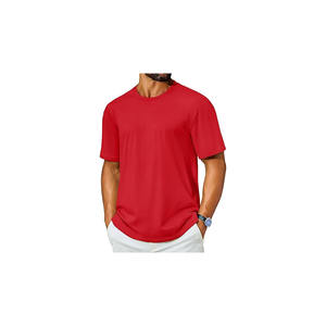 Camisetas de cuello redondo de manga corta de algodón Premium para hombre, camisetas clásicas sólidas básicas informales holgadas con estampado Digital - Product Image 5