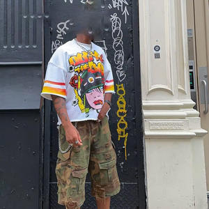 T-shirts baggy pour hommes T-shirts de grande taille pour hommes Summer Street Wear Good Soft Touch Material Cotton Baggy Shirts - Product Image 4