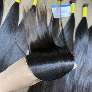 Premium quality cut from one donor 100% cuticle aligned Vietnamese raw hair wholesale vendors no shedding no tangle bulk hair