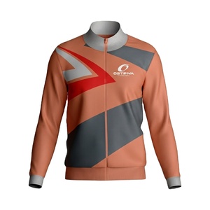 เสื้อแจ็คเก็ตซิปผู้ชายสีพื้นทันสมัย น้ำหนักเบา คอตั้ง ปักโลโก้ได้ สตรีทแวร์ คุณภาพสูง - Product Image 1