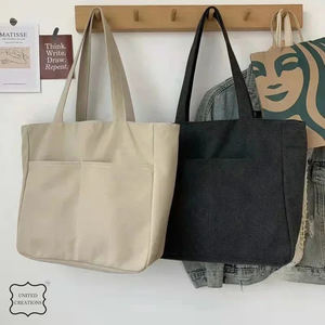 Bolsas de lona de algodón orgánico respetuosas con el medio ambiente personalizadas, nuevo estilo reciclable impreso con logotipo en blanco - Product Image 2