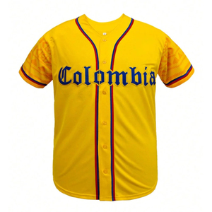 Jersey de Béisbol Personalizado OEM/ODM con Botones Completos, Hecho con Tela de Malla Bird Eye, con Nombre y Número Personalizados, Uniforme de Béisbol Personalizado - Product Image 1