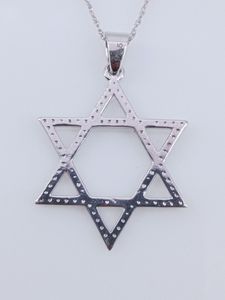 Colgante de collar de estrella de diamante natural blanco redondo de 1,18 quilates Plata de Ley 925 - Product Image 2