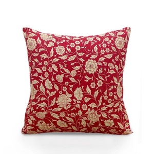 Floral Handblock Linen Pillow Cover Soft <b>Cushion</b> Case Designer <b>Fabric</b> Home | 18x18 | 20x20 |16x16 - Product Image 3