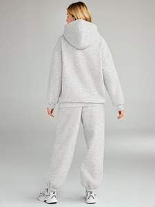 Tenues 2 pièces personnalisées pour femmes ensembles de survêtements à capuche de salon sweat-shirt surdimensionné baggy automne mode pantalon de survêtement avec poches - Product Image 2