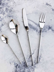 Juego de Cubiertos de diseño premium Alta demanda Cubiertos de acero inoxidable Utensilios de metal pulido con espejo Cocina 2025 al precio más bajo - Product Image 5