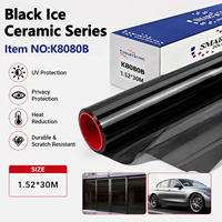 Película de cerámica nano para ventanas de coche con 8 años de garantía, Black Ice Ceramic, 99% de absorción infrarroja, 100% de protección ultravioleta, rechazo de calor.