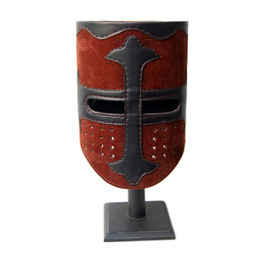 Casque en cuir médiéval décoratif à la mode artisanat casque d'armure romaine en cuir médiéval meilleur fournisseur de gros indien - Product Image 1