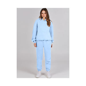 Alta calidad 100% algodón Tech Fleece mujer chándal liso de gran tamaño de dos piezas de alta calidad para mujer chándal para la venta - Product Image 3