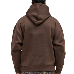 Sudaderas con capucha Boxy Fit para hombre, sudaderas con capucha lisas en blanco grueso de lana, sudaderas con capucha bordadas con lavado ácido personalizadas, fabricante - Product Image 3