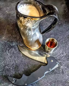 <b>Viking</b> <b>Horn</b> Mug Medieval Drinking <b>Horn</b> Handmade <b>Horn</b> Beer Mug Party and Restaurant by crescent crafts - Product Image 1