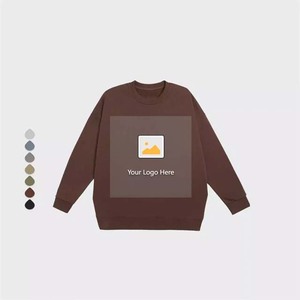 เสื้อสเวตเชิ้ตผู้ชายผ้าฝ้ายฟลีซ 100% แบบสวมหัว คอกลม ระบายอากาศได้ดี สไตล์ลำลอง พิมพ์โลโก้ได้ตามสั่ง ขายส่ง เสื้อสเวตเชิ้ตโอเวอร์ไซส์สำหรับฤดูหนาว - Product Image 3