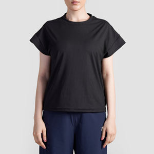 T-shirts en coton élégants pour femmes, hauts d'été à la mode décontractés, vendeurs de vêtements en gros, fabricants OEM - Product Image 4