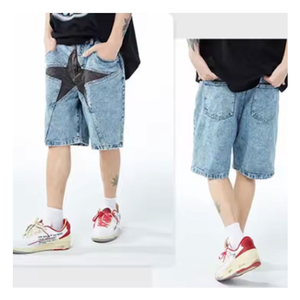 กางเกงขาสั้นผ้ายีนส์สำหรับผู้ชายที่มีคุณภาพสูงสวมใส่สบายและมีสไตล์เป็นมิตรกับสิ่งแวดล้อม - Product Image 5