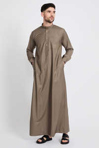 Thobe / Thawb 2025 Jubba Thobe Musulmán Bordado para Hombre, Kaftan Saudí de Poliéster, Abaya Thawb, Caftán Islámico - Product Image 6