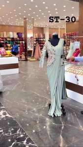 LUNCHING NEW PARTY WEAR PRÊT À PORTER SAREES AVEC KOTI CHINE - Product Image 2