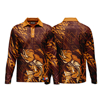 Chemises de pêche unisexes personnalisées en polyester imprimé par sublimation, taille plus, UPF50+, respirantes, séchage rapide, manches longues, anti-UV