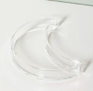 Plateau de conception de lune en acrylique avec fini élégant parfait pour les mariages service de dessert et vaisselle de restauration rapide - Product Image 1