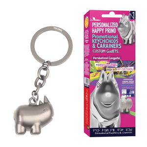 Portachiavi e Moschettoni Promozionali Personalizzati a Forma di Rinoceronte - Gadget Personalizzabili - Product Image 2