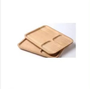 Assiette carrée en bois pour décoration de table dernière utilisation à la main Nettoyage facile Assiette en bois d'acacia au meilleur prix plaquée micro-ondable - Product Image 1