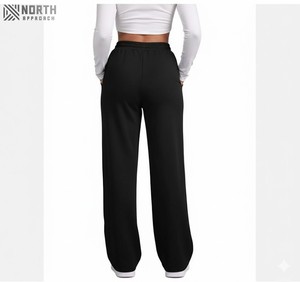Pantalones de chándal de gran tamaño para mujer, pantalones de cintura alta, pantalones de chándal de pierna ancha de rizo francés de algodón para mujer, pantalones de chándal para hombre - Product Image 2