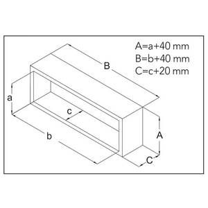 Plénum d'alimentation ou de retour d'air en polyuréthane expansé 400x1200x280 mm pour systèmes CVC - Product Image 2