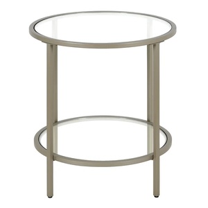 Mesa decorativa moderna de cristal transparente, mesas de centro elegantes de hierro de alta calidad para el hogar, decoración de sala de estar, muebles con logotipo personalizado adornado - Product Image 2