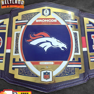 Ceinture de championnat Denver Broncos pour adultes New Made in Zinc 2mm 4mm Martial Arts Equipment - Product Image 1