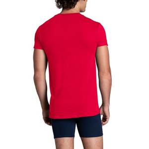 T-shirt à manches courtes en coton épais de 230g pour hommes chemise de fond de couleur unie à la mode Hip Hop lettre motif pur coton hauts vêtements - Product Image 3