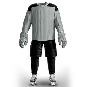 Prix raisonnable, respirant, 100% polyester, uniforme de hockey sur glace, fabrication professionnelle, haute qualité, design personnalisé, votre propre logo - Product Image 1