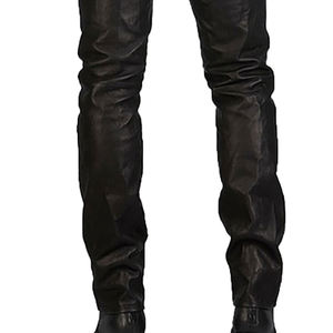 กางเกงหนังสำหรับผู้ชายทรงสลิมฟิตกางเกงหนังแท้แบบลำลองระดับพรีเมียมออกแบบได้ตามต้องการ - Product Image 5