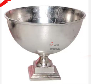 hammered look silver finished <b>metal</b> aluminum wine cooler ice bucket for hotel restaurant and bar - Product Image 3
