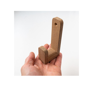 Gancho decorativo de pared para ropa, gancho multifuncional de madera natural, de calidad - Product Image 1