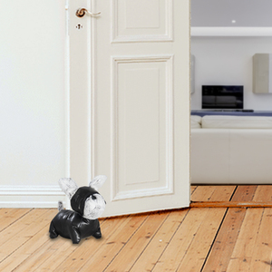 1.2kg di cuoio nero cane tiratore Stopper tessuto Anti-schiacciamento porta/finestra decorazione per la casa e regalo di animali - Product Image 3