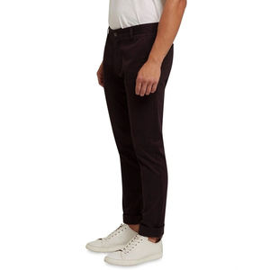 Pantalones chinos de mezcla de algodón/LICRA para hombre al mejor precio logotipo personalizado cintura media botón cierre de mosca ligero transpirable recto - Product Image 3