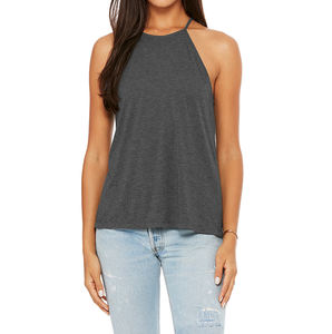 Camiseta Deportiva sin Mangas de Cuello Alto, de Lona Transpirable de Secado Rápido y Ecológica, de Algodón/Poliéster, con Logotipo Personalizado para Mujer, de la Mejor Calidad - Product Image 4