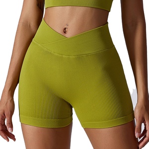 Shorts Deportivos de Cintura Alta para Mujer, Talla Grande, para Gimnasio, Mini Contour, 100% Algodón, Secado Rápido, Impermeables, Combinables - Product Image 2
