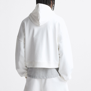 cropped hoodie <b>men</b> 100% cotton oversize drop shoulder streetwear heavyweight custom logo pullover blank <b>crop</b> <b>top</b> hoodies <b>for</b> <b>men</b> - Product Image 3