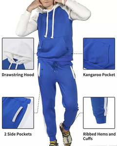 ชุดวอร์มผ้าโพลีเอสเตอร์สำหรับผู้ชาย,ชุดวอร์มสำหรับวิ่งจ๊อกกิ้งชุดกีฬา - Product Image 6