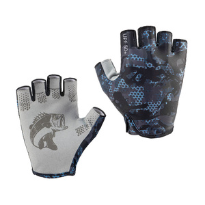 ถุงมือตกปลากลางแจ้งไม่มีนิ้วกันลื่นระบายอากาศได้ UPF 50 + ฤดูร้อนกันน้ำน้ำหนักเบาหน้าจอสัมผัสโพลีเอสเตอร์ - Product Image 3