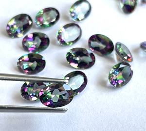 บุษราคัมลึกลับธรรมชาติขนาด8x10มม. รูปไข่เหลี่ยมเพชรพลอยคุณภาพยอดเยี่ยม-ด้านบนลึกลับบุษราคัมรูปไข่ - Product Image 5