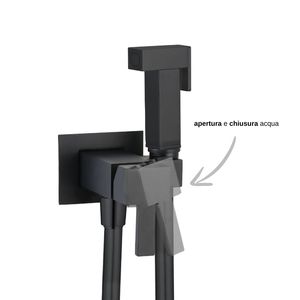 Alvin Hydrobrush Bidet avec mitigeur noir mat Toilette carrée avec boîte d'installation Lot de 1 - Product Image 2