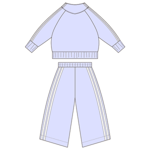 Ensembles de vêtements d'hiver pour tout-petits garçons poids lourd sweat à manches raglan surdimensionné à capuche Baggy pantalon large respirant - Product Image 5