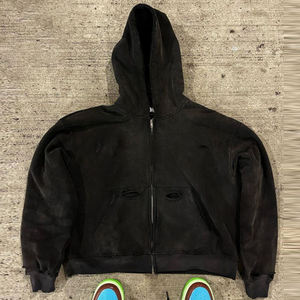 เสื้อกันหนาวมีฮู้ดแบบมีซิปของผู้ชาย, เสื้อแนวสตรีทผ้าคอตตอน100% ปกติใส่ในฤดูหนาว - Product Image 4