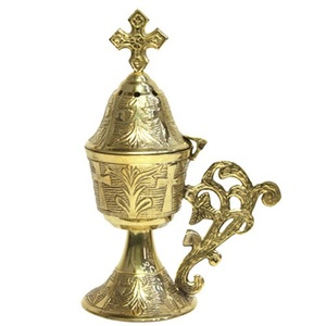 Nuevo Quemador de Incienso Elegante con Acabado Dorado Brillante, Quemador de Bakhoor de Forma Personalizada de Última Tendencia para Decoración de Mesa - Product Image 1