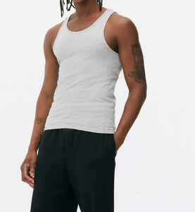 Débardeur de sport pour homme de haute qualité pas cher intérieur sous chemise mélange de coton polyester gilet de gymnastique débardeur pour homme fabriqué au Bangladesh chine - Product Image 6