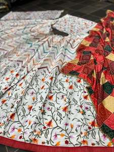 ผ้าไหมหลากสีสันสีสันสีสันสำหรับงานแต่งผ้าลูกไม้ฟอยล์ปักลายงานแต่ง - Product Image 4