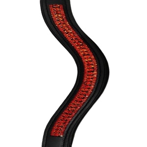 Elegant Colorful Lacquer Crystals Leather Horse brow <b>band</b> Luxury Affordable with <b>snap</b> button loop end - Product Image 4